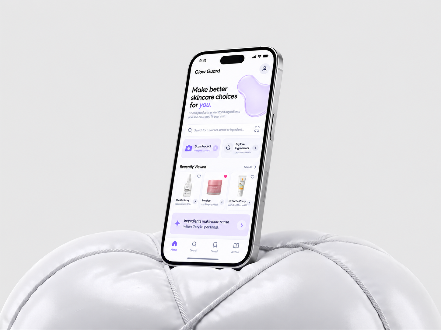Glow Guard cosmetic intelligence app